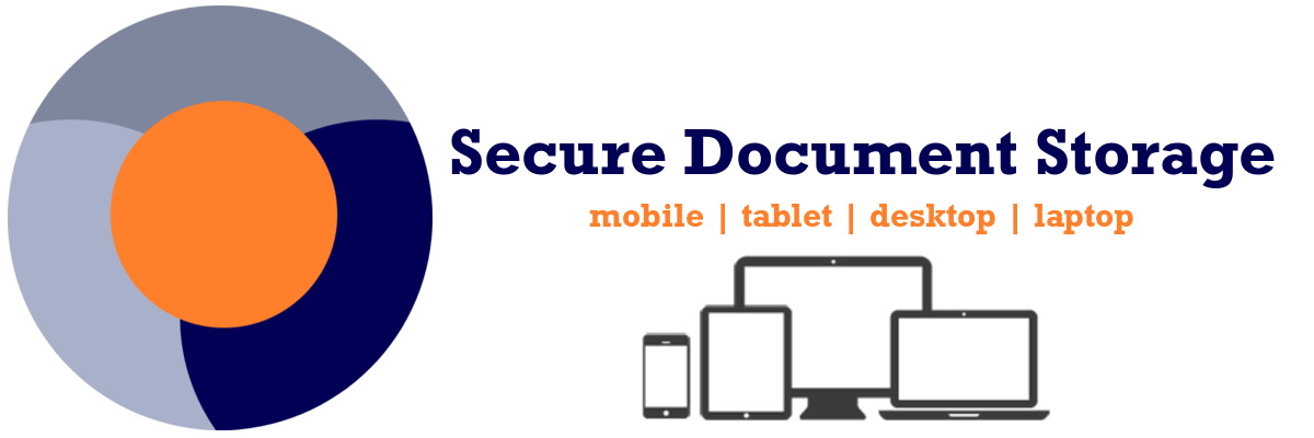Secure Document Storage — mobile, tablet, desktop and laptop